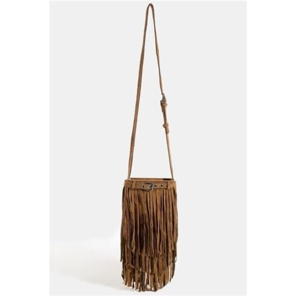 Fame Long Fringe Bucket Shoulder Bag - Picture 2 of 8